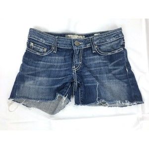BKE Buckle Women Size 26 Denim Jeans Shorts Fit Stella Raw Hem Cut Offs